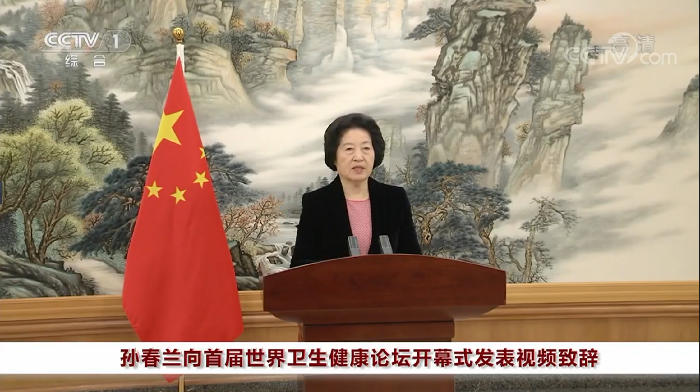 孙春兰向首届世界卫生健康论坛开幕式发表视频致辞